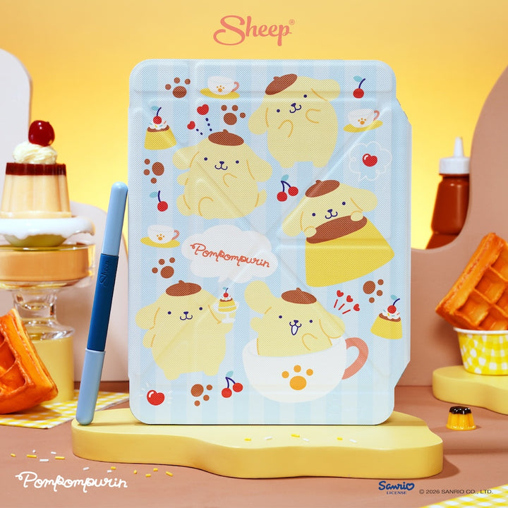 เคสไอแพด กันงอ ปอมปอมปูริน pompompurin ipad case กันกระแทก ลิขสิทธิ์แท้ sanrio แถม ปลอกปากกา ซานริโอ้ สีเหลือง ฟ้า