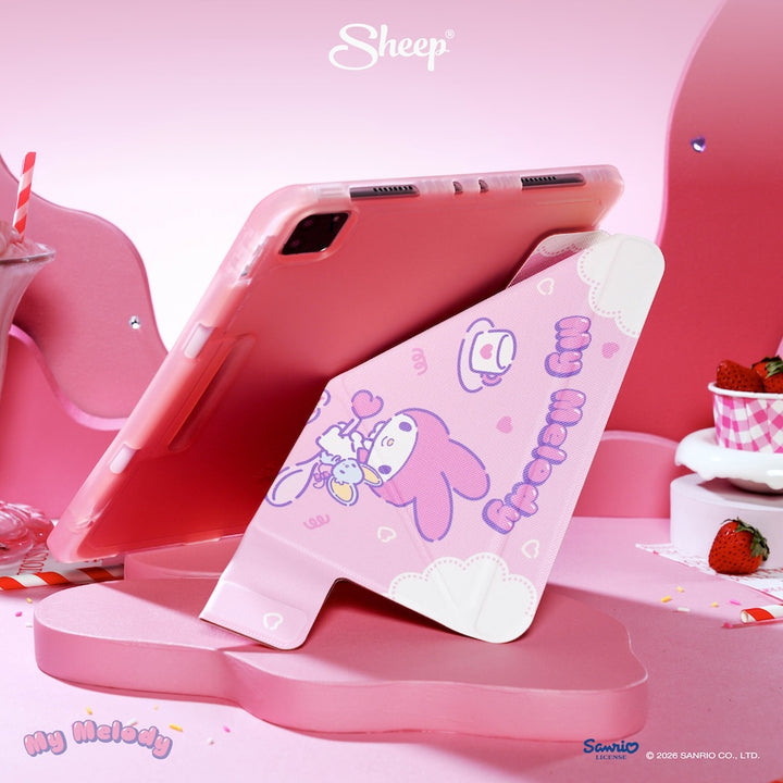 เคสไอแพด กันกระแทก มายเมโลดี้ my melody ipad case ตั้งได้ น้ำหนักเบา ลิขสิทธิ์แท้ sanrio ซานริโอ้ สีชมพู ขาว