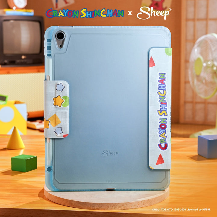 เคสไอแพด เครยอน ชินจัง สีเขียว ฟ้า crayon shinchan ipad case ลิขสิทธิ์แท้ กันกระแทก น้ำหนักเบา พกง่าย ตั้งได้