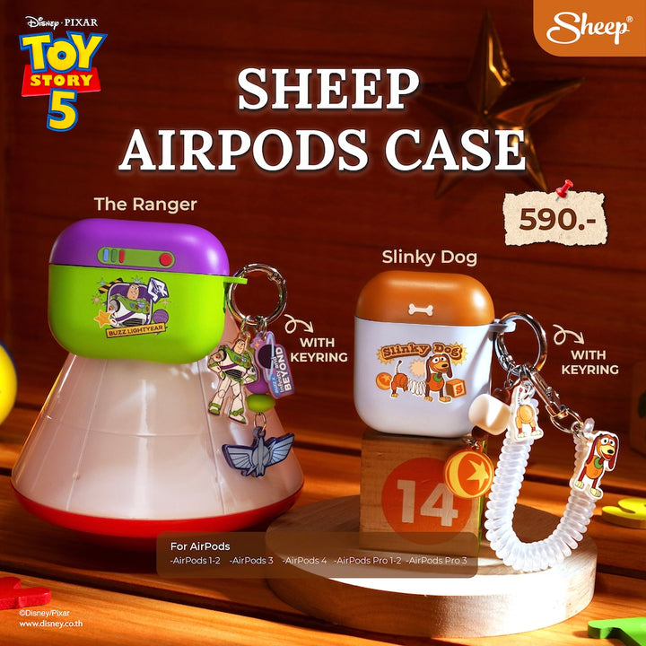 Toy Story 5 ลิขสิทธิ์แท้ ดิสนีย์ Disney เคส case ของสะสม ทอย สตอรี่ airpods pro แอร์พอด buzz slinky dog สี เขียว ฟ้า keyring