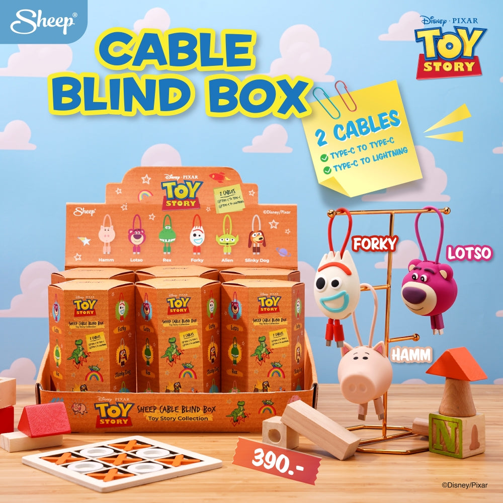 สายชาร์จ Sheep Blind Box Toy Story กล่องสุ่มลายคาแรคเตอร์สุดน่ารัก