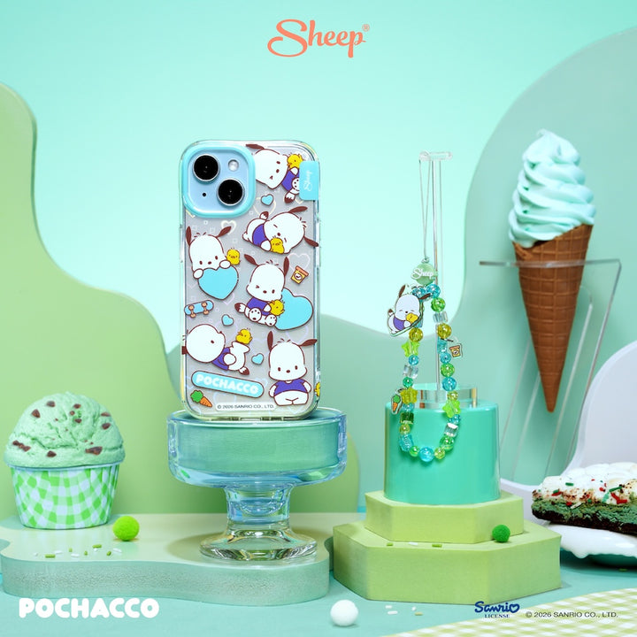 เคส โปเชโกะ ไอโฟน pochacco sketch case iphone สีเขียว ลิขสิทธิ์แท้ sanrio ซานริโอ้ ลายน่ารัก กันกระแทก