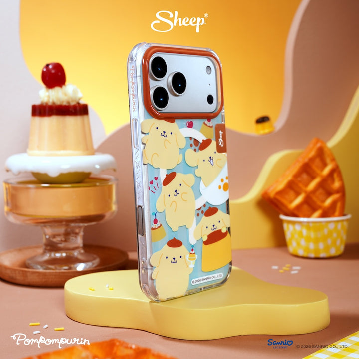 เคส ไอโฟน ปอมปอมปุริน ลายน่ารัก pompompurin iphone case magsafe ลิขสิทธิ์แท้ sanrio สีเหลือง ฟ้า ซานริโอ้ 17 pro max
