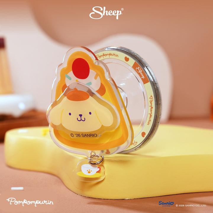phone accessories pompompurin ใช้คู่เคส sanrio ลิขสิทธิ์แท้ ที่แปะมือถือ สีเหลือง magsafe หมุน ได้ griptok