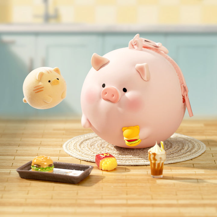 กระเป๋าใส่หูฟัง airpods หมู ลูลู่ มีตะขอห้อย rock lulu the piggy earphone bag