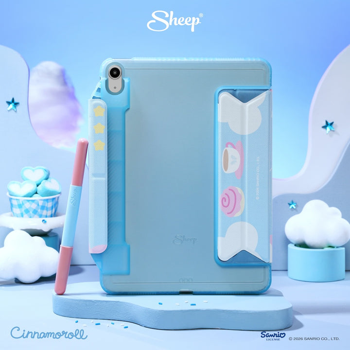 cinnamoroll สีฟ้า ชมพู ipad case เคสไอแพด ซินนามอนโรล ซานริโอ้ แถม ปลอกปากกา ลิขสิทธิ์แท้ sanrio กันงอ