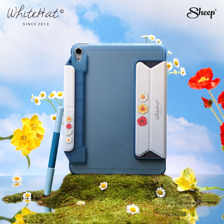 เคสไอแพด กันงอ ลายดอกไม้ whitehat แถมปากกา iPad case ศิลปินไทย