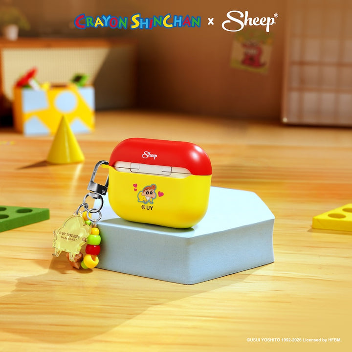 เคสแอร์พอด ลิขสิทธิ์แท้ Crayon Shinchan สีเหลือง สีแดง ชินจัง ชิโร่ หมูบูริบูริซาเอมอน ฮิมาวาริ case airpods keyring พวงกุญแจ