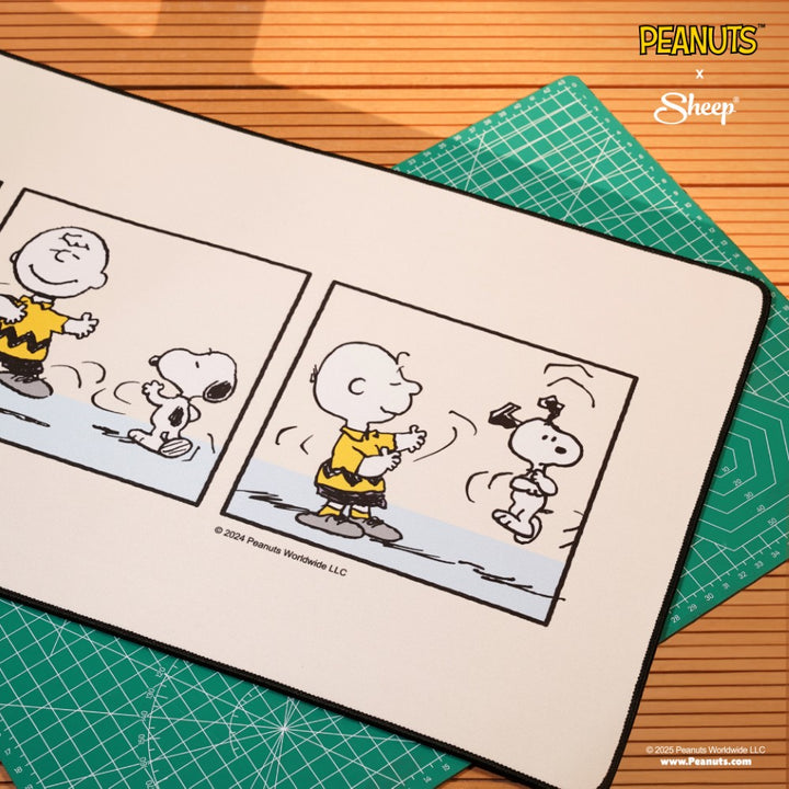 Mousepad Peanuts Charlie Brown แผ่นรองเม้าส์ลายการ์ตูน peanuts 4 ช่อง