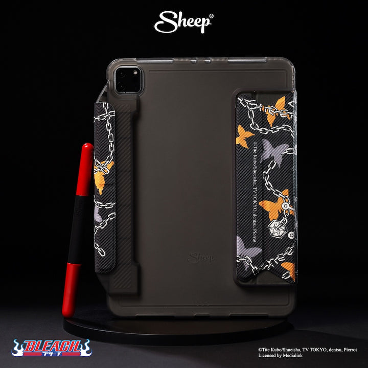 bleach เทพมรณะ ipad case เคส ไอแพด สีดำ เท่ๆ พับได้ แนวตั้ง นอน กันกระแทก กันงอ แถม ปลอกปากกา