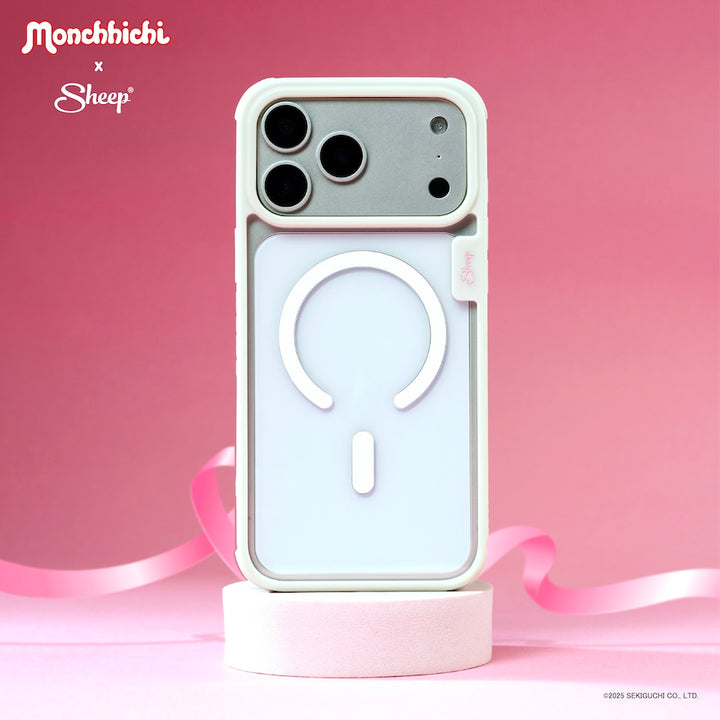 monchhichi beige sheep outfit เคส สีชมพู ม่อนชิชิ ไอโฟน เปลี่ยนลายได้ iphone case มอนชิชิ เบจ ทอง