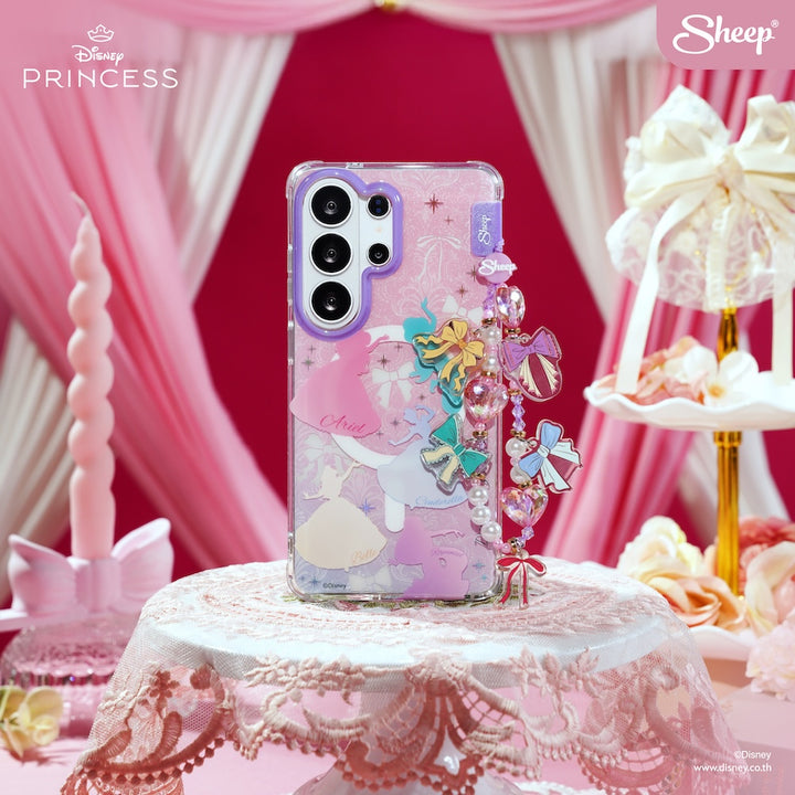 เคส ซัมซุง disney princess เจ้าหญิงดิสนีย์ ariel cinderella belle jasmine rapunzel samsung s25 s26 ultra แถม keychain โบว์