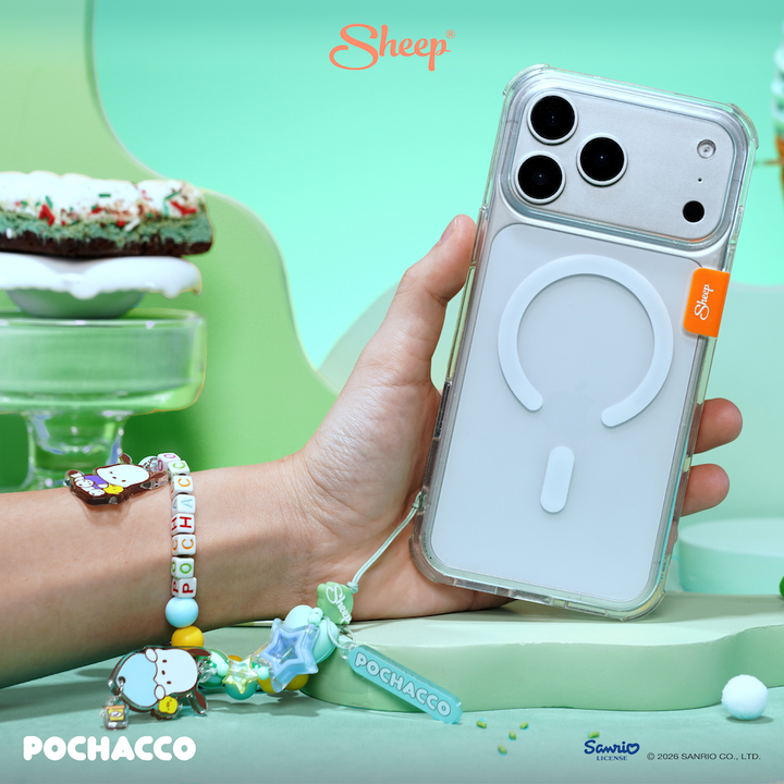 phone charm โปเชโกะ สายห้อยมือถือ ลูกปัด pochacco เขียว ใช้คู่เคส sanrio sheep accessories ซานริโอ้ ลิขสิทธิ์แท้ ของแท