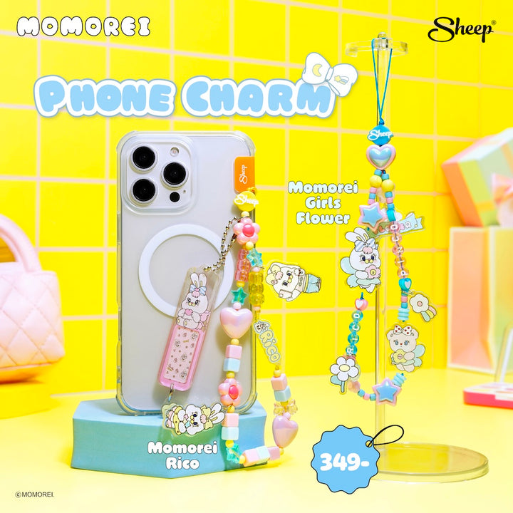 accessories momorei แต่งเคส charm สายคล้องมือ ห้อยโทรศัพท์ สีพาสเทล