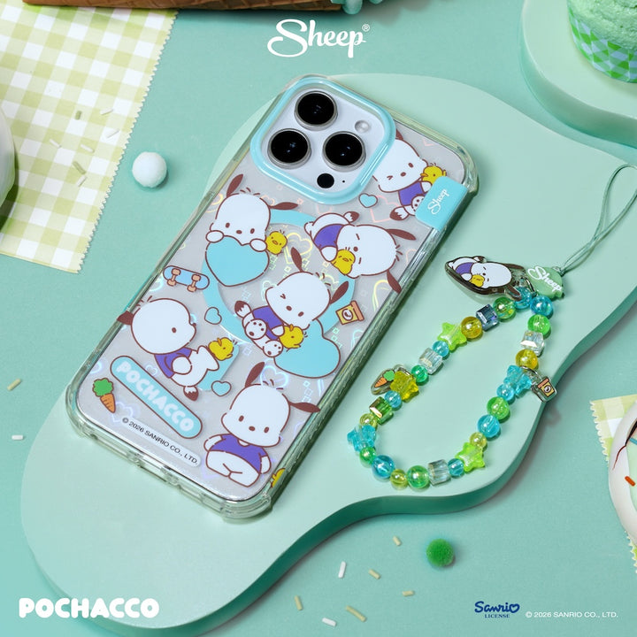 เคสโปเชโกะ ไอโฟน ลายน่ารัก pochacco iphone case magsafe ลิขสิทธิ์แท้ sanrio สีเขียว ซานริโอ้ canvas กันกระแทก