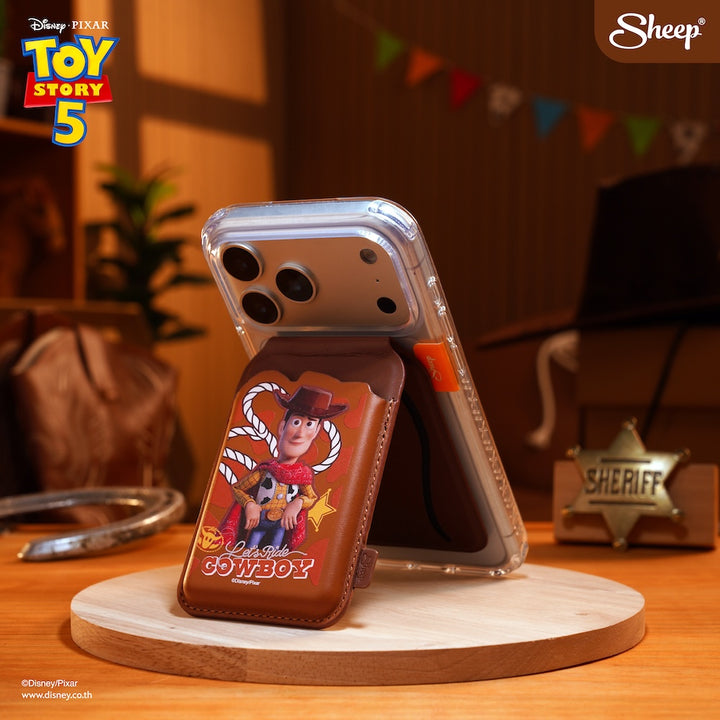 วูดดี้ Toy Story 5 ลิขสิทธิ์แท้ ดิสนีย์ Disney MagSafe Phone wallet stand ที่ใส่บัตร แปะ มือถือ เคส case ทอย สตอรี่ ตั้งได้