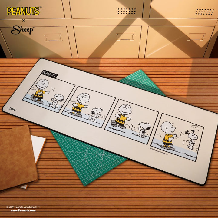 แผ่นรองเม้าส์ ลายการ์ตูน Snoopy Charlie Brown 4 ช่อง Mousepad Peanuts