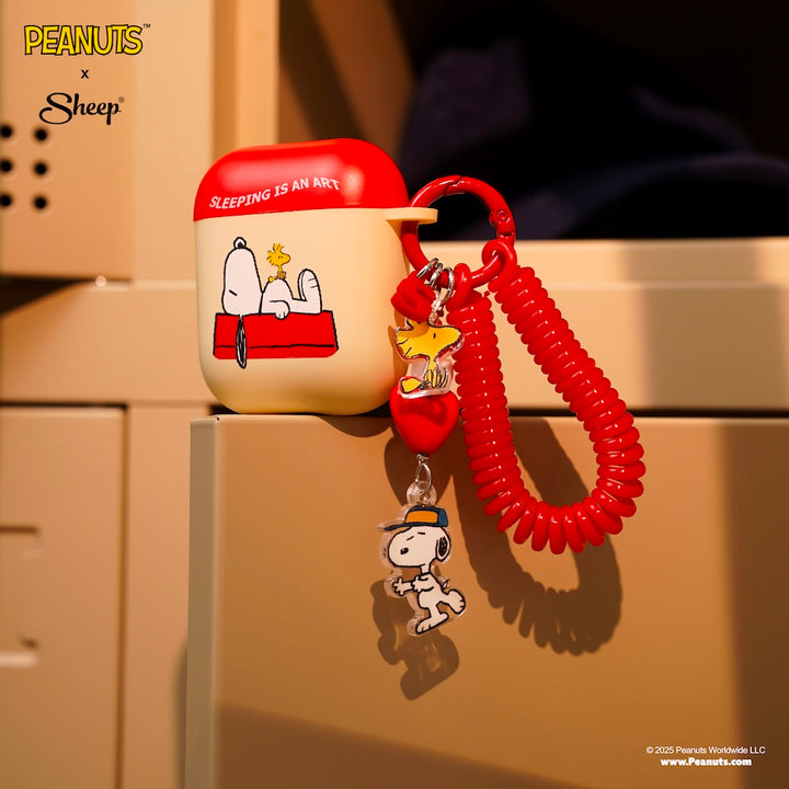 เคส Airpods Snoopy นอนบนหลังคาสีแดง  Airpods Snoopy เคสแอร์พอด Peanuts