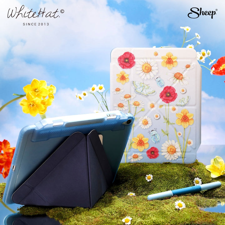 iPad case Flower เคสไอแพด ลายดอกไม้ whitehat ภาพวาดมือ ศิลปินไทย เคสคนไทย