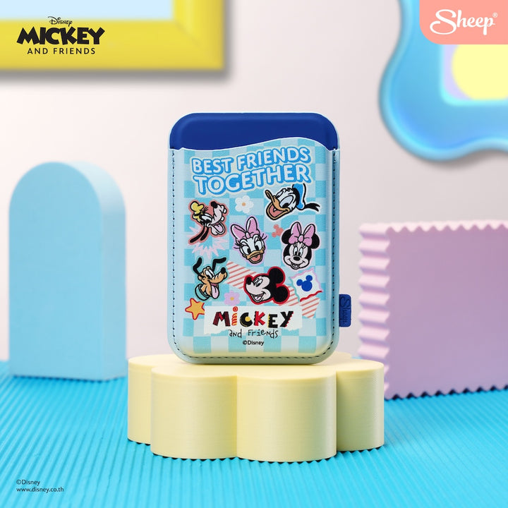 ที่ใส่บัตร มิคกี้เมาส์ สีฟ้า magsafe wallet mickey mouse card holder