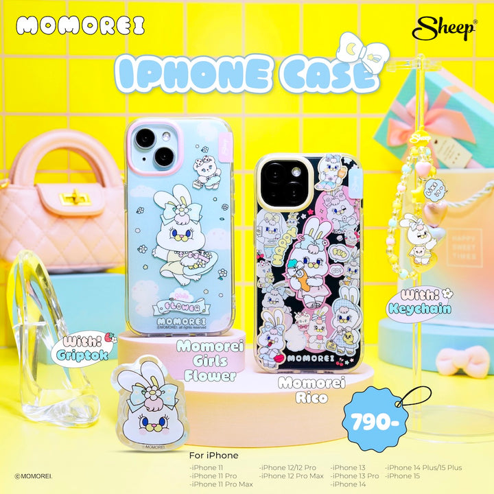 เคสไอโฟน สีพาสเทล กระต่ายโมโมเรอิ iphone case momorei น่ารัก