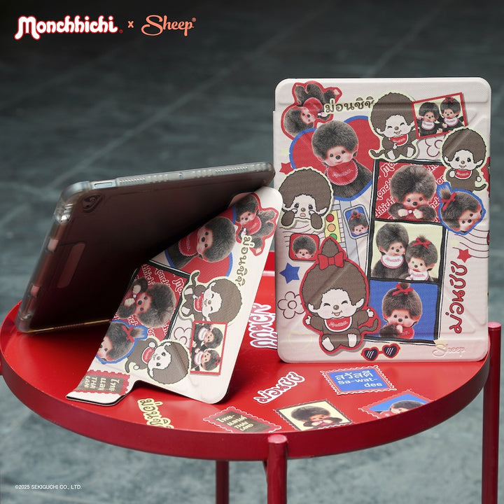 monchhichi เคสไอแพด สีน้ำตาล ม่อนชิชิ กันกระแทก ดีไซน์ อักษรไทย กันกระแทก น้ำหนักเบา ipad case ลิขสิทธิ์แท้