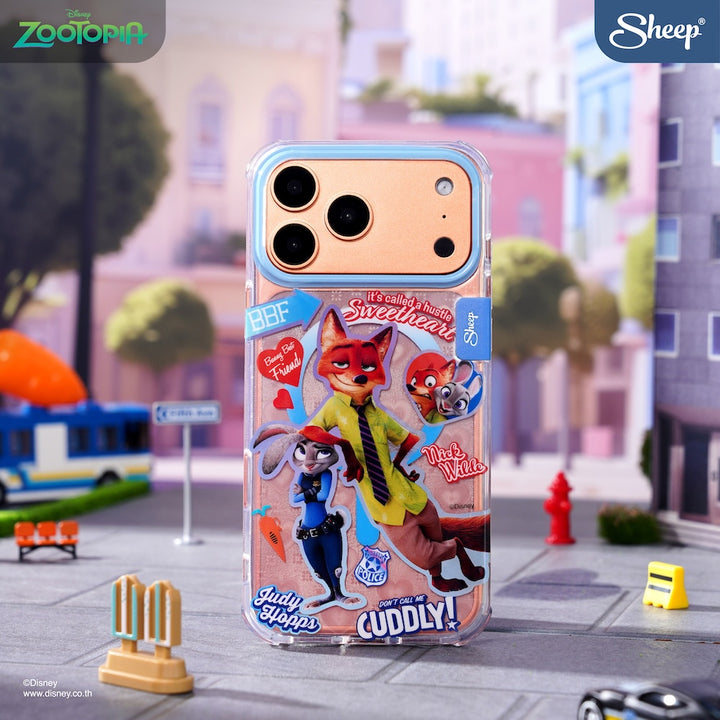 zootopia คู่จิ้น nick &amp; judy iPhone magsafe case เคสไอโฟน นิค จูดี้ ซูโทเปีย ลายน่ารัก เครื่องสีส้ม