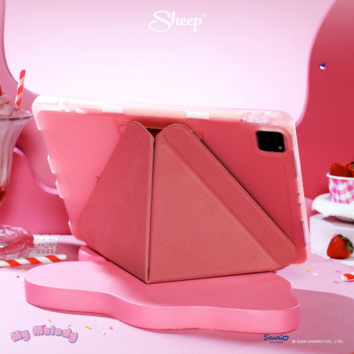 ipad case เคสไอแพด มายเมโลดี้ สีชมพู ขาว my melody ลิขสิทธิ์แท้ sanrio กันกระแทก น้ำหนักเบา พกง่าย จด วาด เขียน ตั้งได้