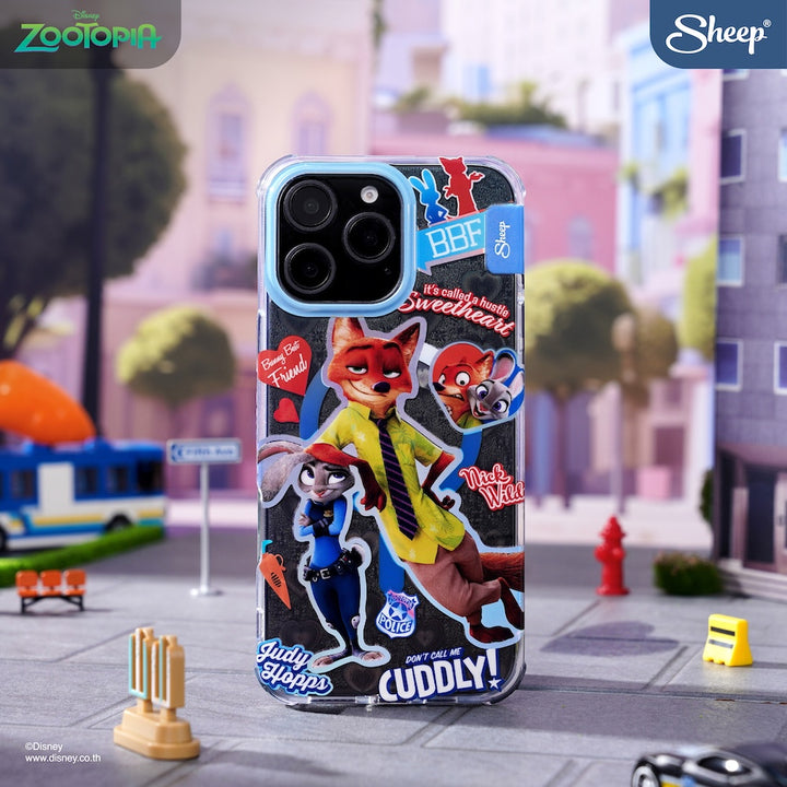 เคส น่ารัก ลิขสิทธิ์แท้ ซูโทเปีย นิค จูดี้ ลายคู่จิ้น nick &amp; judy iPhone magsafe case zootopia แบบใส