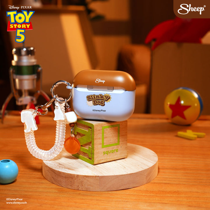 เคส airpods Toy Story 5 ลิขสิทธิ์แท้ ดิสนีย์ Disney เคส case ของสะสม ทอย สตอรี่ pro แอร์พอด slinky dog สี ฟ้า น้ำตาล keyring