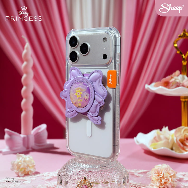 ที่แปะมือถือ case เคส MagSafe Phone Grip ลิขสิทธิ์แท้ Disney Princess เจ้าหญิง Bow Rapunzel ราพันเซล แม่เหล็ก โบว์ สีม่วง