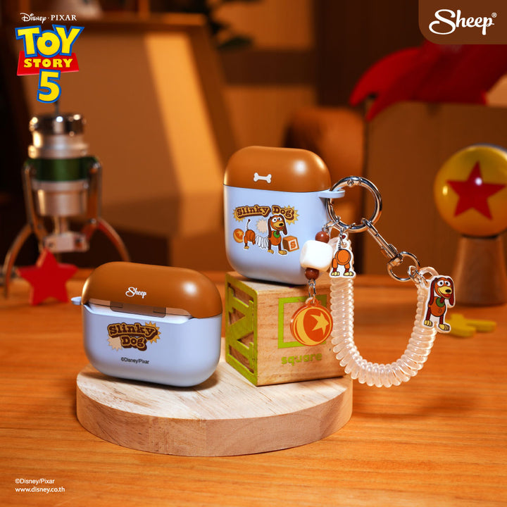 Toy Story 5 ดิสนีย์ Disney ลิขสิทธิ์แท้ เคส case ของสะสม ทอย สตอรี่ airpods pro แอร์พอด slinky dog สี ฟ้า keyring
