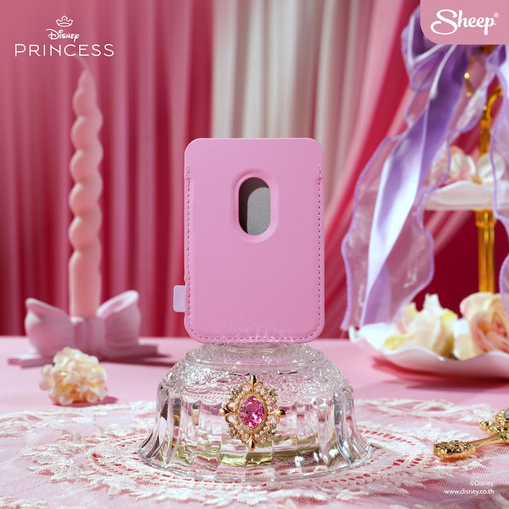 ที่ใส่บัตร แปะมือถือ ราพันเซล disney princess เจ้าหญิงดิสนีย์ สีม่วง ชมพู phone wallet เคสใส่บัตร rapunzel card holder