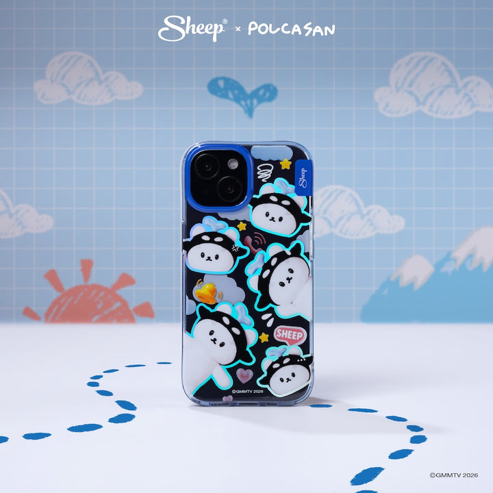 เคส ไอโฟน โพก้าซัง iphone polcasan case มาสคอต gmm สีฟ้า น้ำเงิน