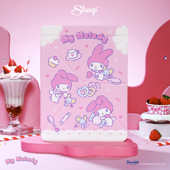 my melody ipad case sanrio มายเมโลดี้ เคสไอแพด กันกระแทก น้ำหนักเบา พกง่าย ลิขสิทธิ์แท้ ซานริโอ้ สีชมพู ขาว