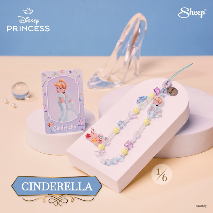 กล่องสุ่มดิสนีย์ ซินเดอเรลล่า Blind box สายคล้องมือถือน่ารัก ๆ Charm ของสะสม Disney