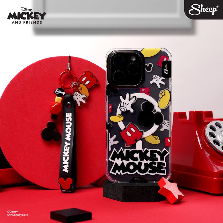 iphone case mickey mouse เคสไอโฟน มิคกี้เม้าส์ ลายเท่ แบบใส โชว์สีเครื่อง