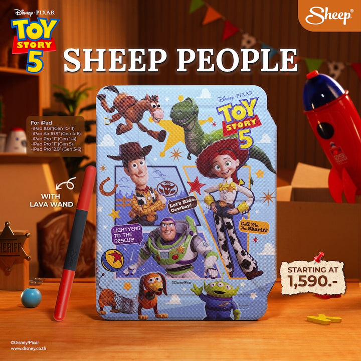 เคส ไอแพด ทอย สตอรี่ ดิสนีย์ พิกซาร์ สีฟ้า ipad case toy story 5 disney pixar แถม ปลอกปากกา ลิขสิทธิ์แท้