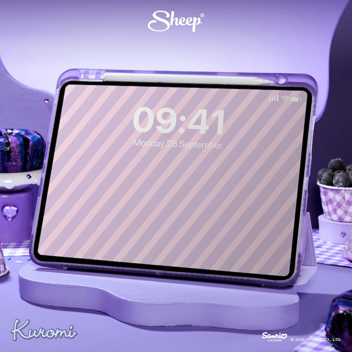 เคสไอแพด คุโรมิ kuromi ipad case กันกระแทก น้ำหนักเบา ลิขสิทธิ์แท้ sanrio ซานริโอ้ สีม่วง ดำ ตั้งได้ พกง่าย