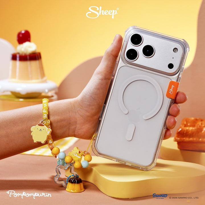 pompompurin phone charm ปอมปอมปูริน ใช้คู่เคส sanrio ลิขสิทธิ์แท้ สีเหลือง ฟ้า accessories สายห้อยมือถือ ลูกปัด ซานริโอ้