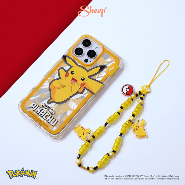 Phone Case เคส Pokémon  Pikachu พิคาชู  โปเกมอน ลิขสิทธิ์แท้ น่ารัก MagSafe แม่เหล็ก สี เหลือง Hologram Charm