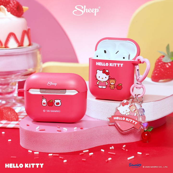 เคส แอร์พอด คิตตี้ 4 pro 3 พร้อมส่ง hello kitty ลิขสิทธิ์แท้ sanrio airpods case สีแดง ชมพู ของแท้
