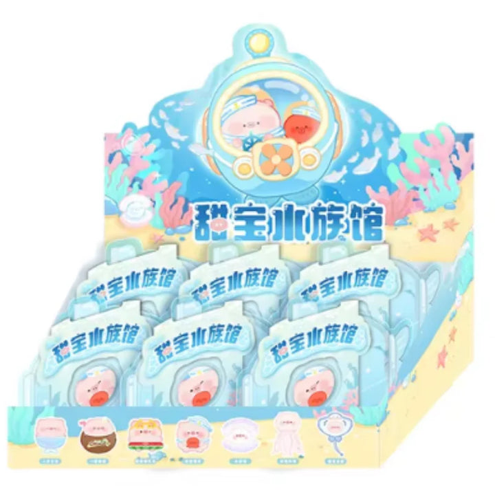 blind box tianbao piggy ฟิกเกอร์หมูน้อย กล่องสุ่มลิขสิทธิ์แท้ คอลเล็กชัน journey to the ocean