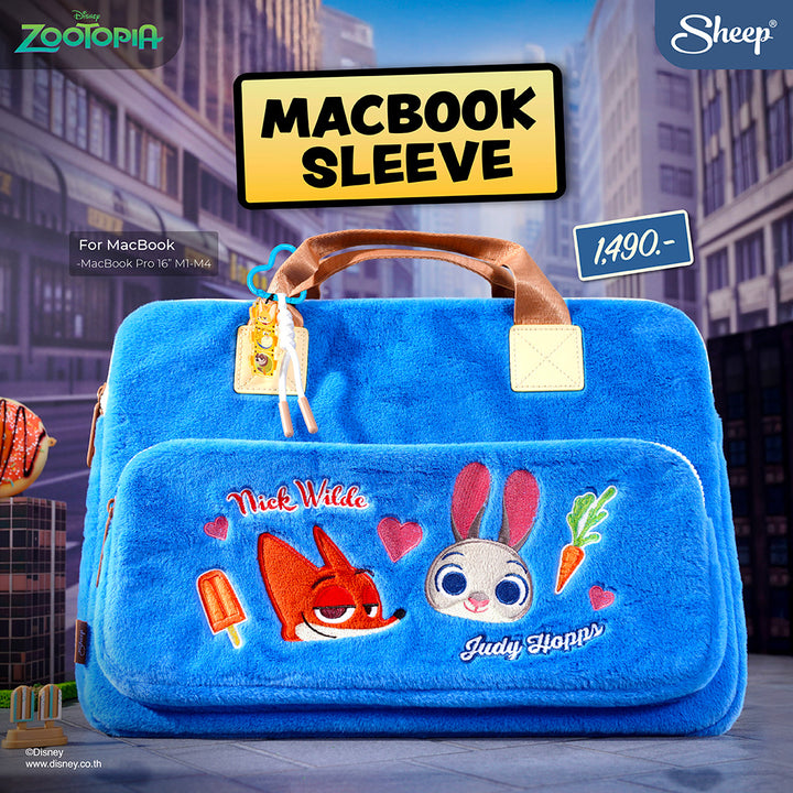 macbook sleeve zootopia กระเป๋าใส่คอม ลายคู่จิ้น นิค จูดี้ nick & judy ลิขสิทธิ์แท้