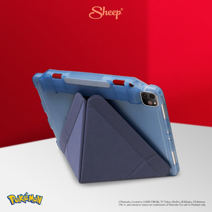 ลิขสิทธิ์แท้ Pikachu เคส ไอแพด iPad Case กันงอ โปเกมอน พิคาชู Pokedex  Pokémon สี น้ำเงิน น่ารัก ปลอกปากกา