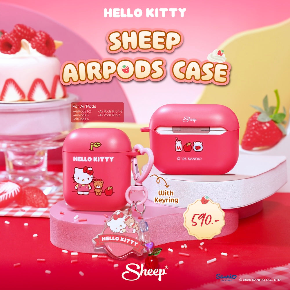 เคส แอร์พอด hello kitty สีแดง ชมพู airpods case คิตตี้ ลิขสิทธิ์แท้ sanrio ของแท้ ซานริโอ้