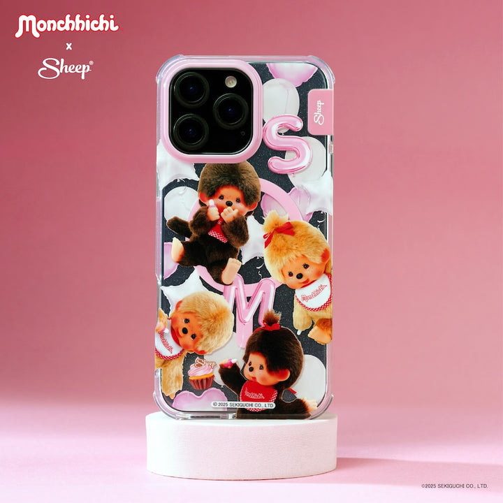 เคส สีชมพู ม่อนชิชิ iphone magsafe case monchhichi beige สีเบจ ทอง มอนชิชิ ไอโฟน sheep canvas