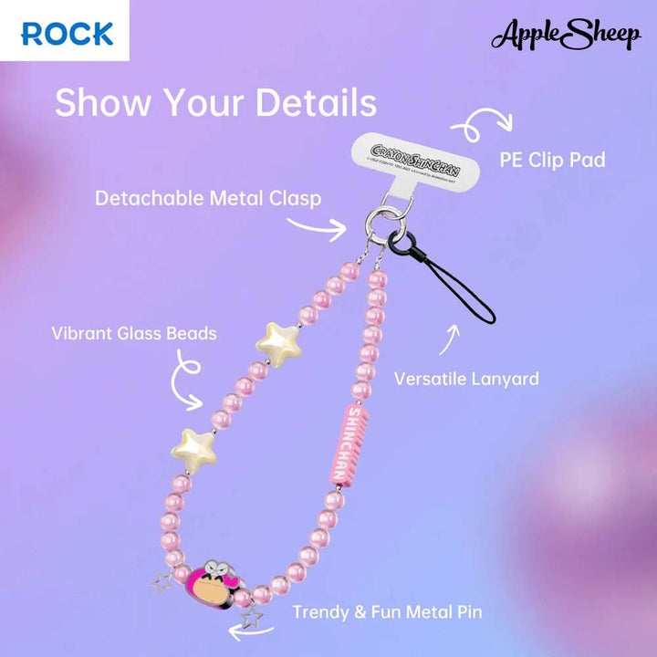 Rock shinchan กล่องสุ่ม ชินจัง blind box รูปดาว phone charm เครื่องประดับ สายคล้องมือถือ