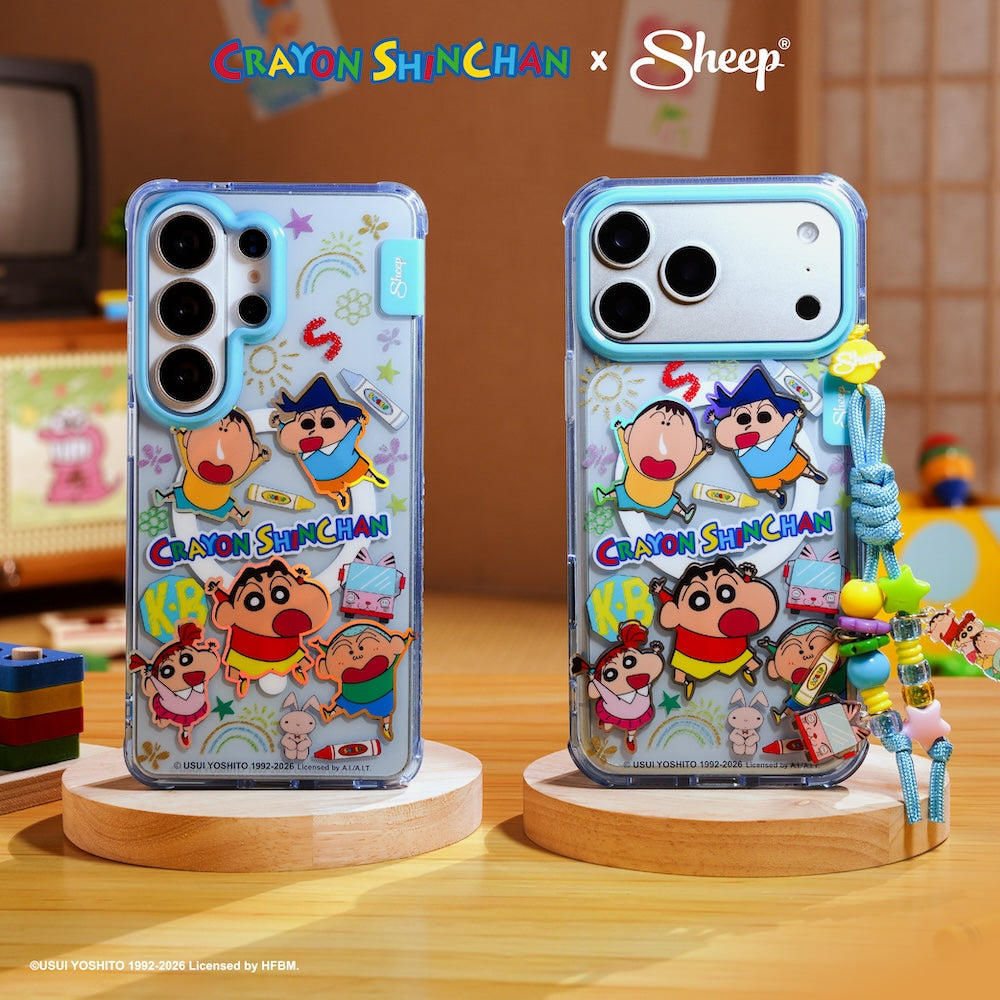 crayon shinchan iphone samsung magsafe case เคส ชินจัง ไอโฟน ซัมซุง ลิขสิทธิ์แท้ สีฟ้า ลายน่ารัก กันกระแทก 17 18 pro max