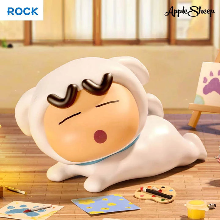 ชินจัง rock shinchan กระปุกออมสิน ออมเงิน ลายหมา สีขาว ขาตั้งมือถือ piggy bank